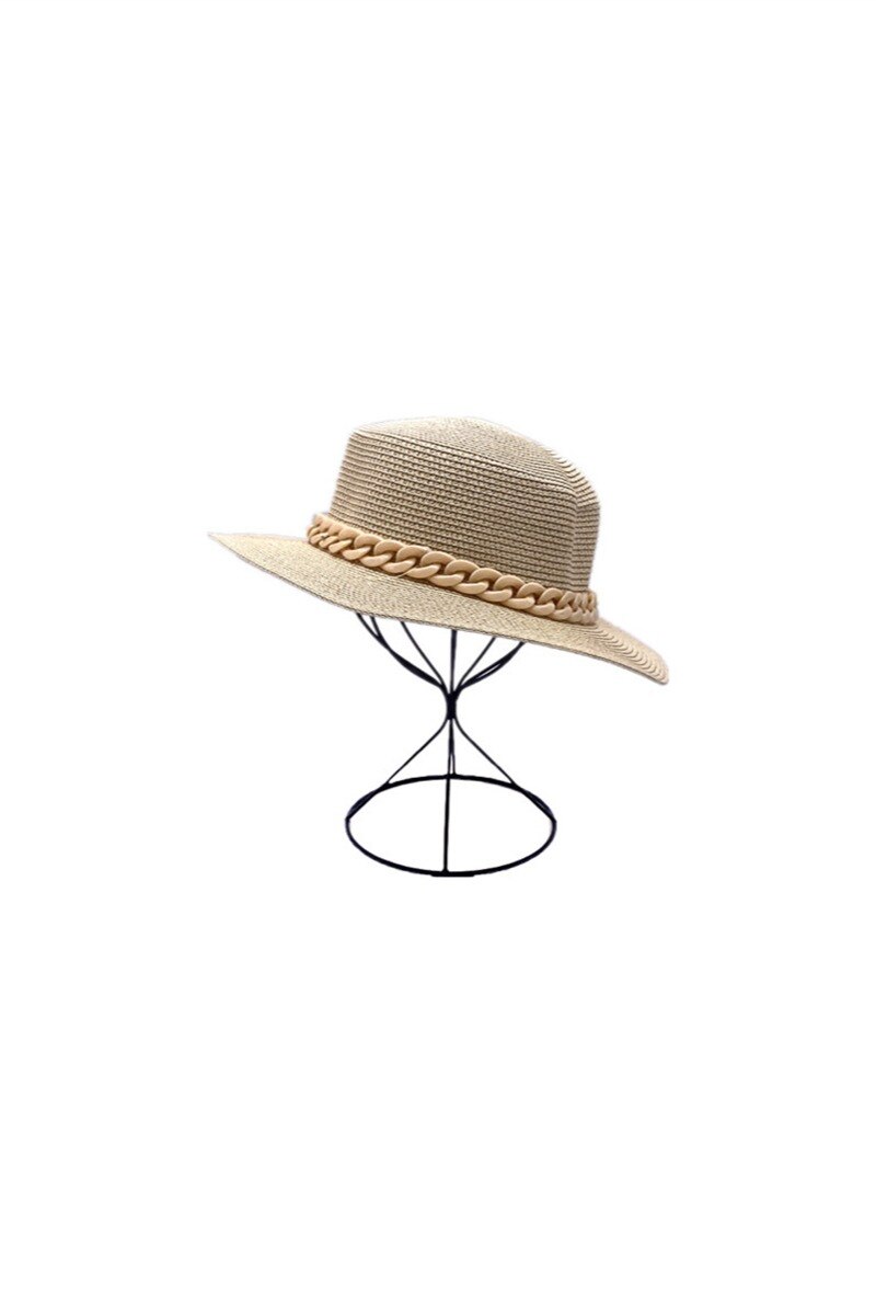 Grossiste By Oceane - CHAPEAU CANOTIER AVEC DECORATION CHAINE AUTOUR