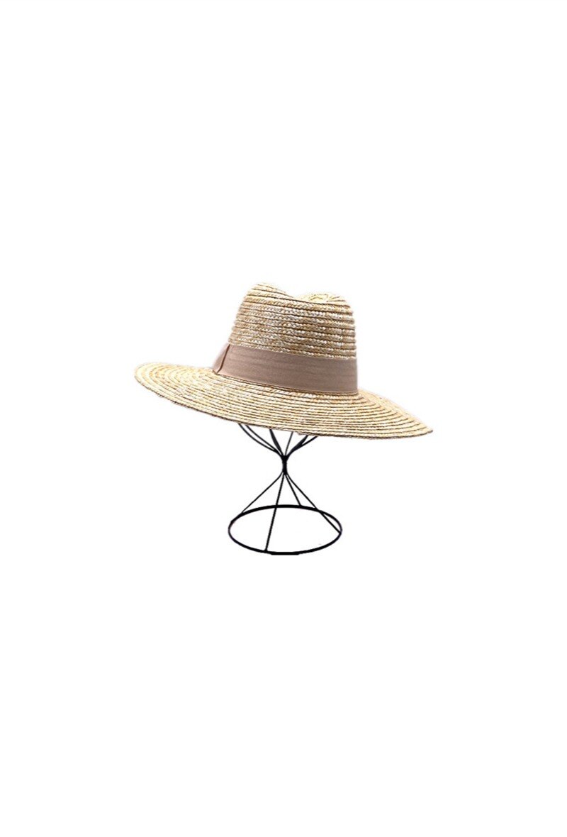 Mayorista By Oceane - SOMBRERO PANAMÁ DE PAJA DECORADO CON UNA CINTA UNIFORME ALREDEDOR