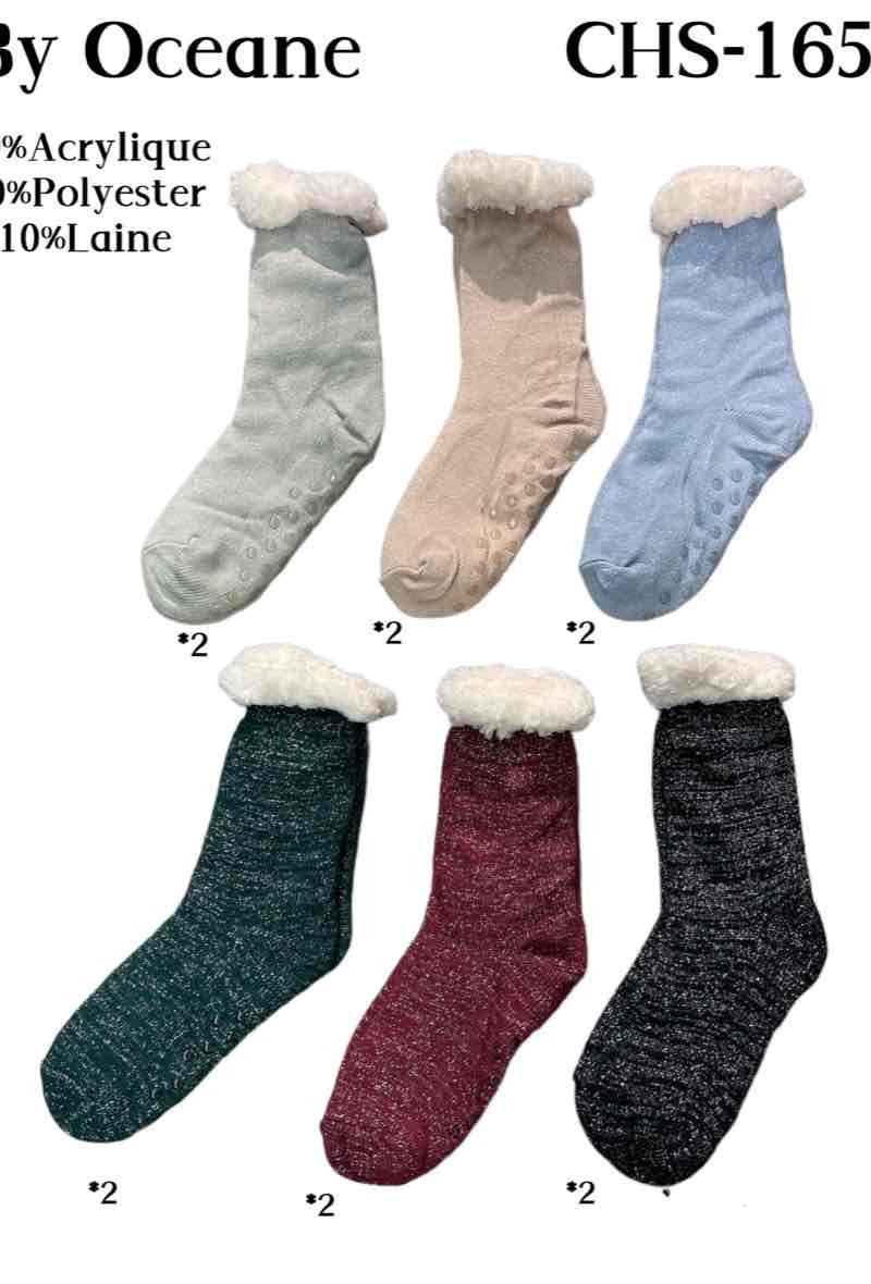 Wholesaler By Oceane - Wool blend fluffy high socks with - fleece lining - soft and respiration