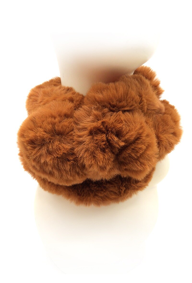 Wholesaler By Oceane - Knitted fake rabbit fur scarf