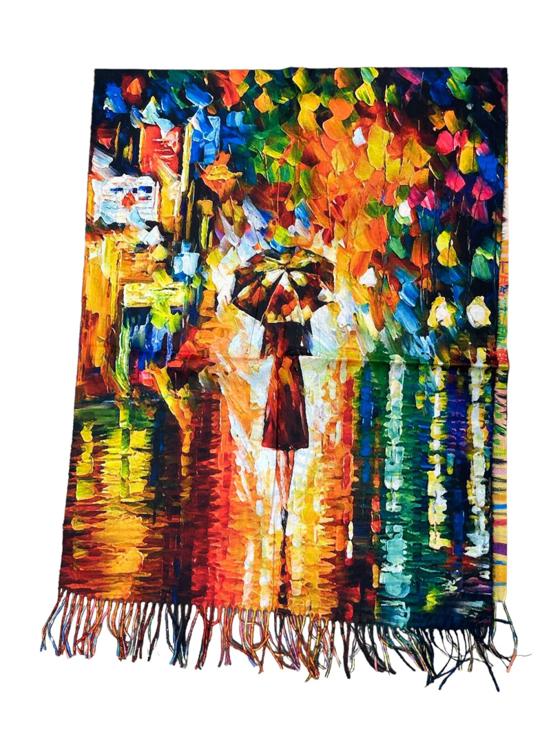 Wholesaler By Oceane - Printed scarf with fringes