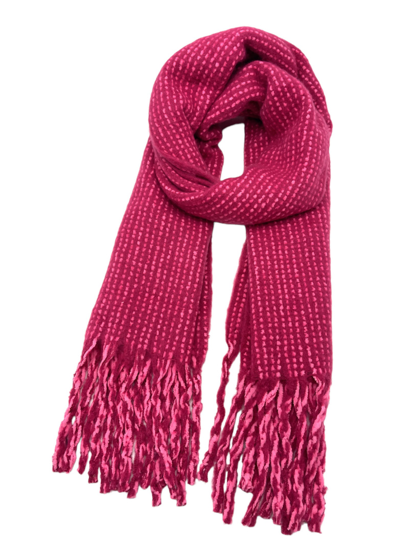 Wholesaler By Oceane - Thick plain scarf with polka dots