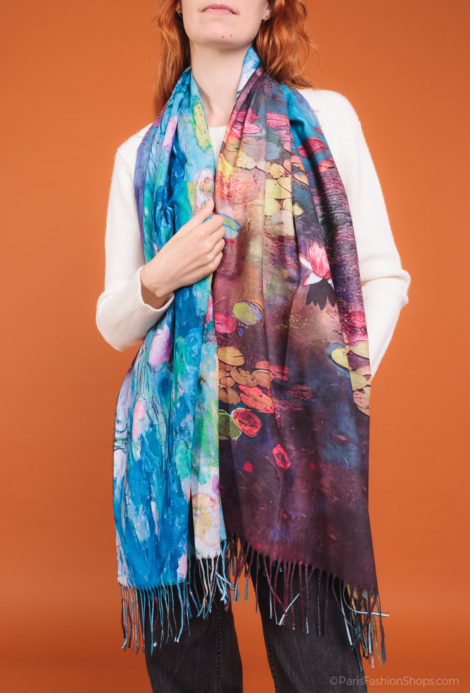 Wholesaler By Oceane - Printed scarf with fringes