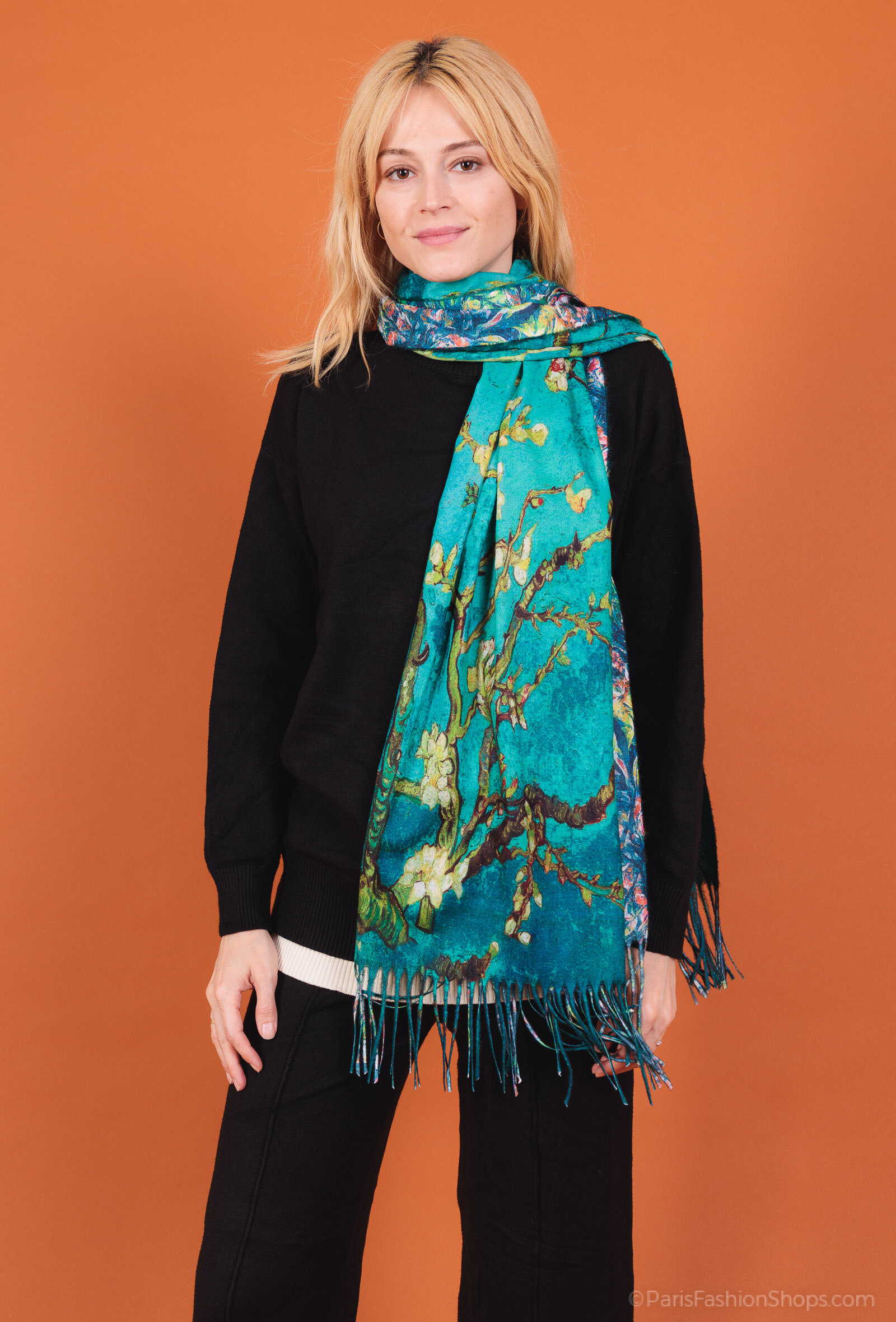 Großhändler By Oceane - Bedruckter Schal mit Fransen