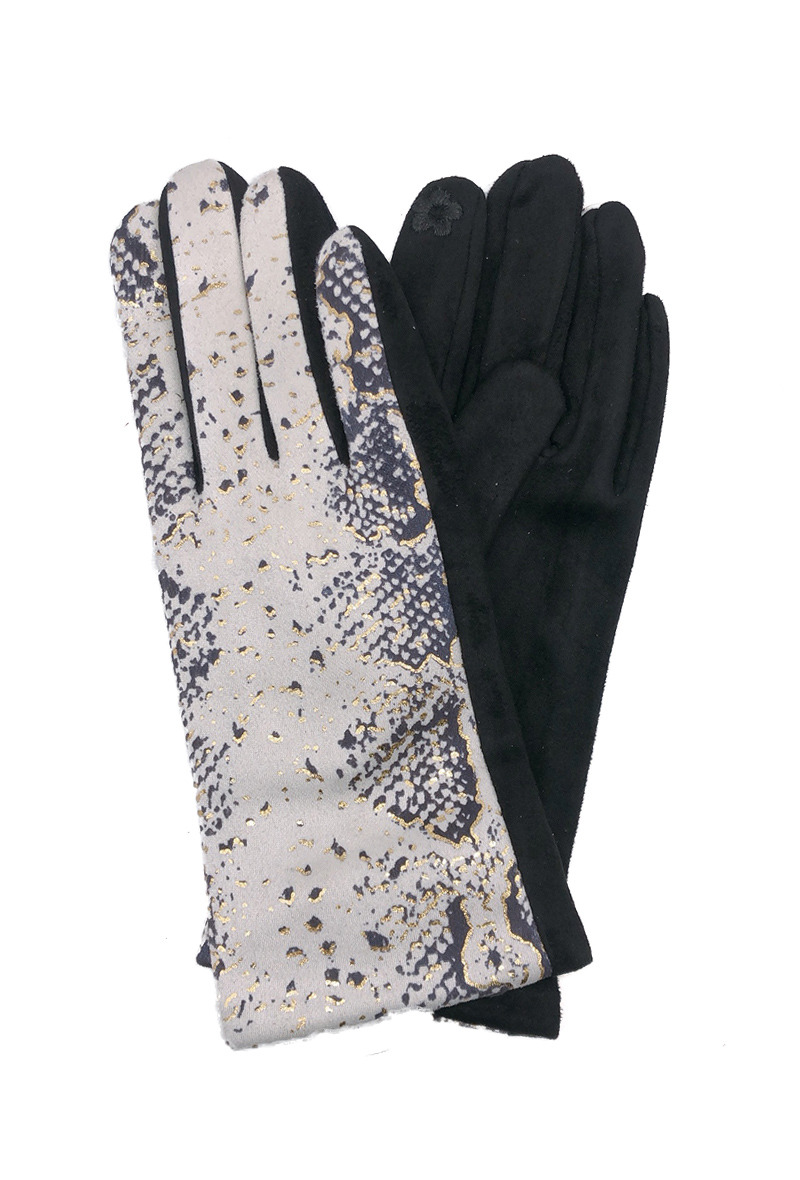 Wholesaler By Oceane - GLOVES WITH SNAKE PRINT. TOUCH SCREEN SENSITIVE