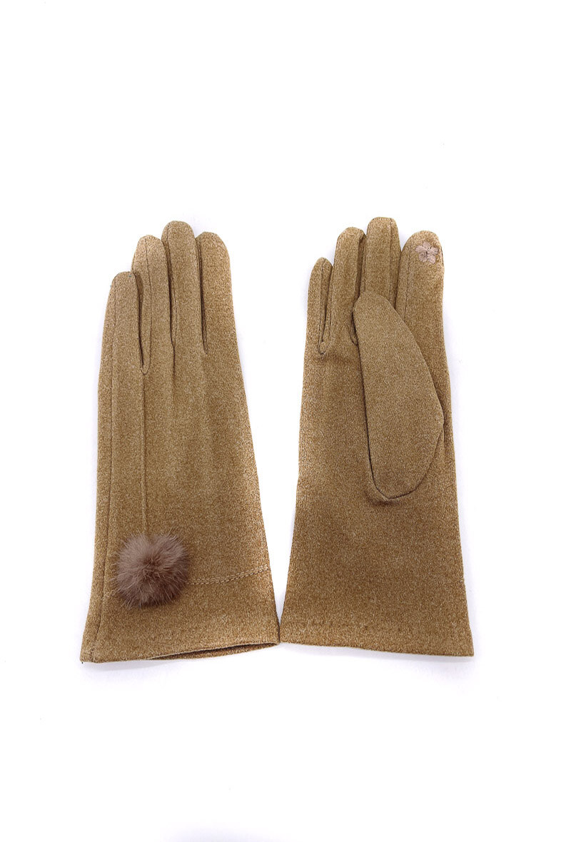 Wholesaler By Oceane - GLOVES TOUCH SCREEN SENSITIVE WITH POMPON