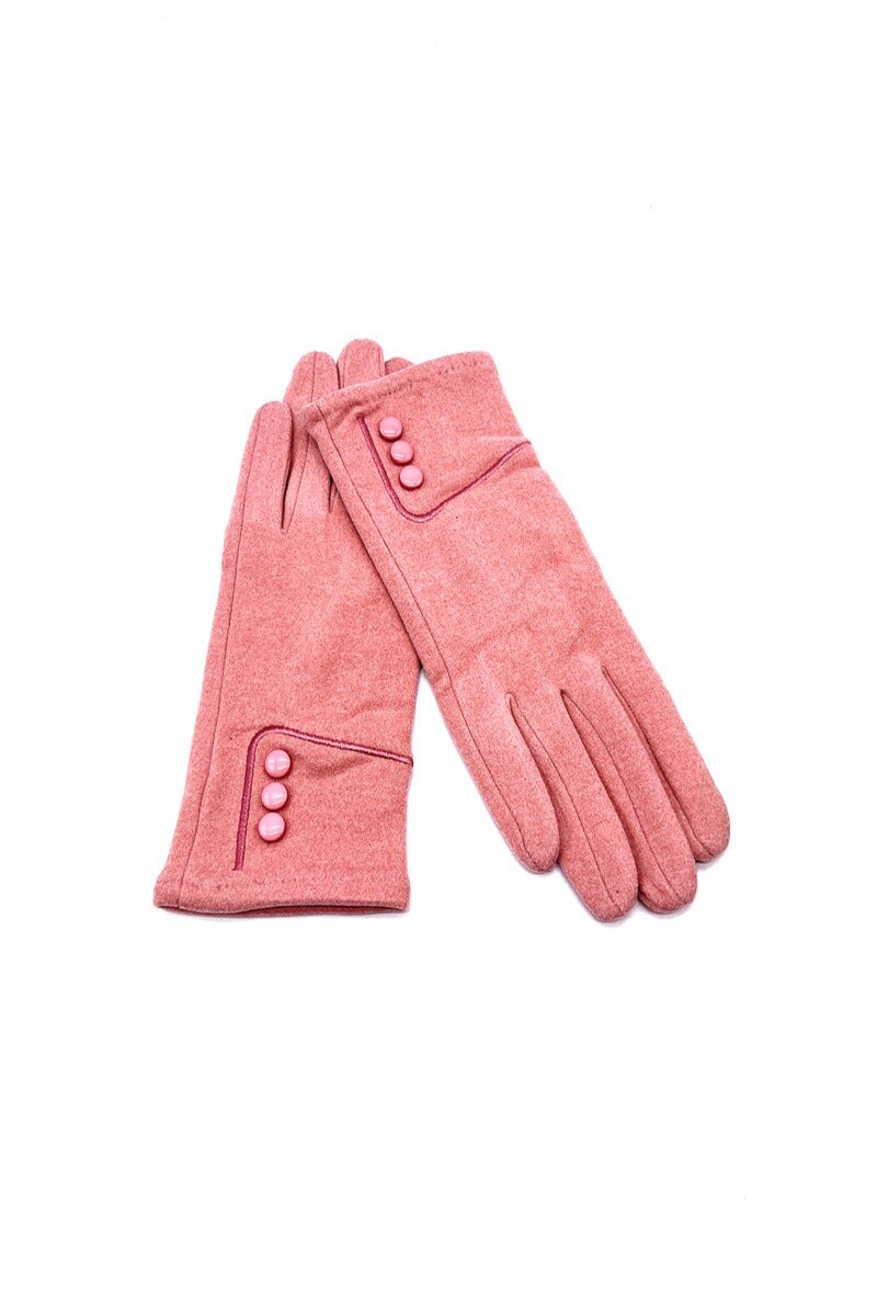 Wholesaler By Oceane - Gloves Touch screen sensitive with buttoned details