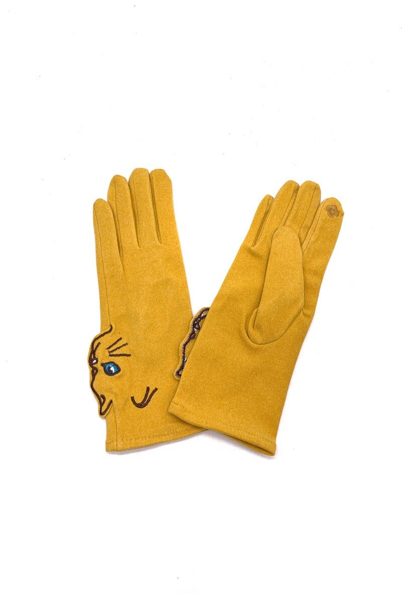 Wholesaler By Oceane - Soft cat print gloves