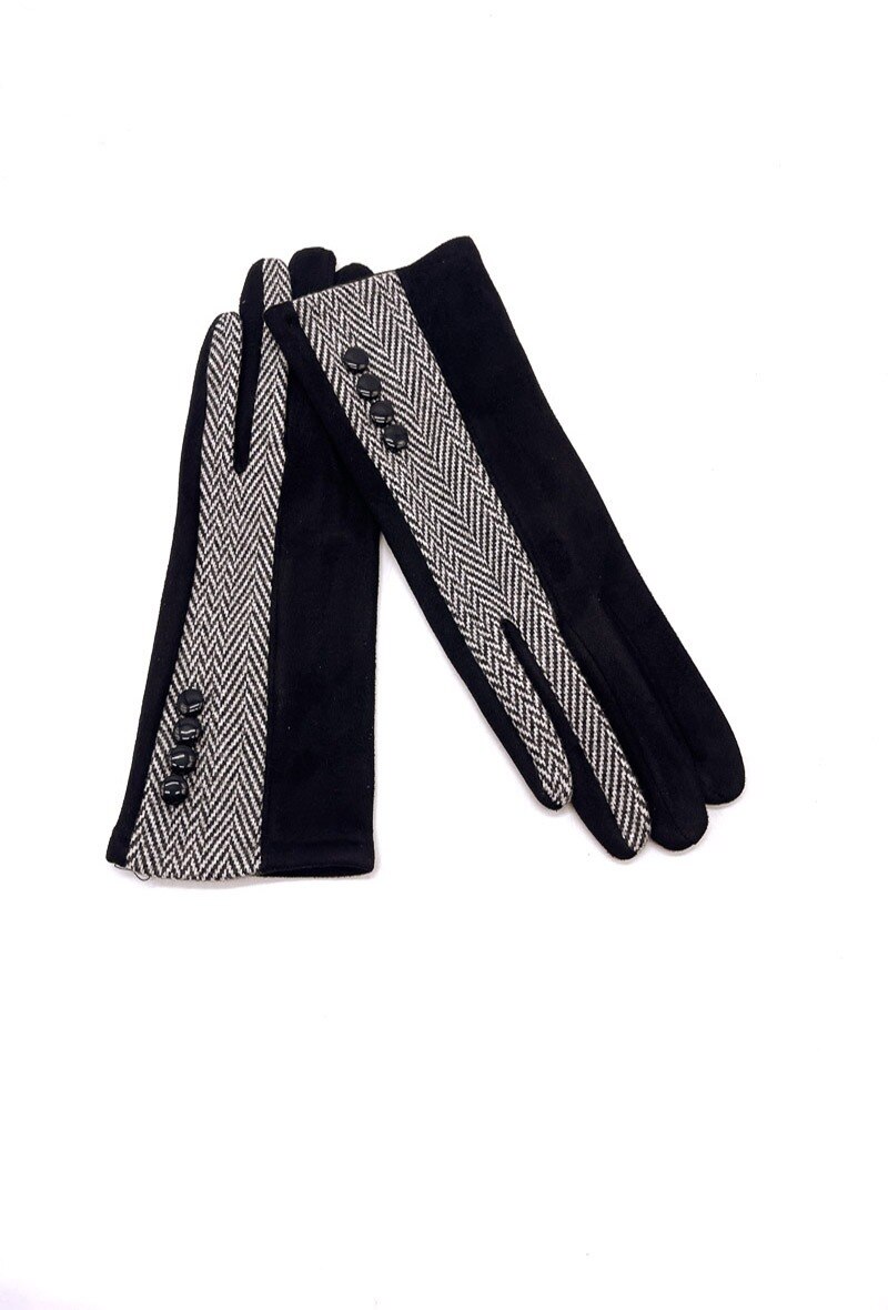 Wholesaler By Oceane - Patterned gloves with small buttons