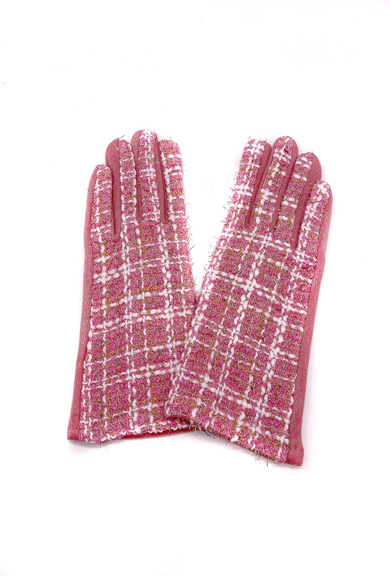 Grossiste By Oceane - GANTS TACTILE EN TISSUE TWEED