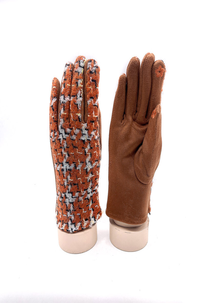 Grossiste By Oceane - GANTS TACTILE EN TISSUE TWEED