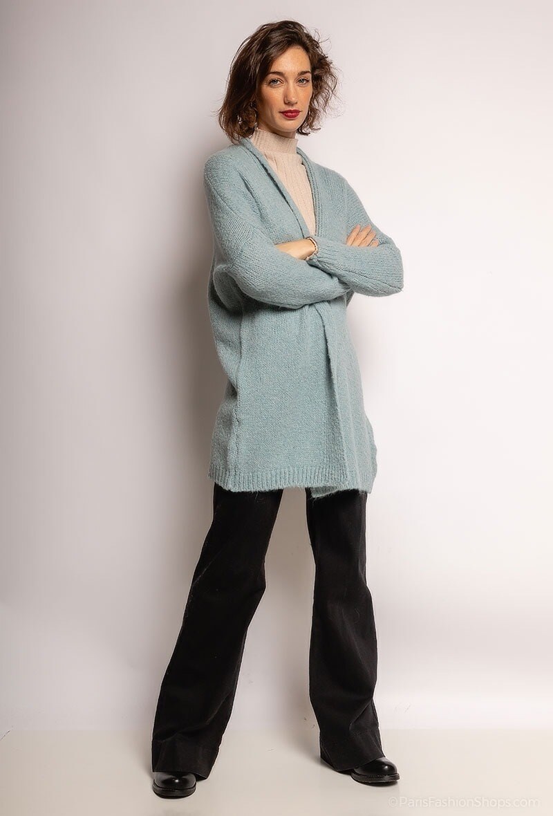 Grossiste By Oceane - Long gilet à motif étoile