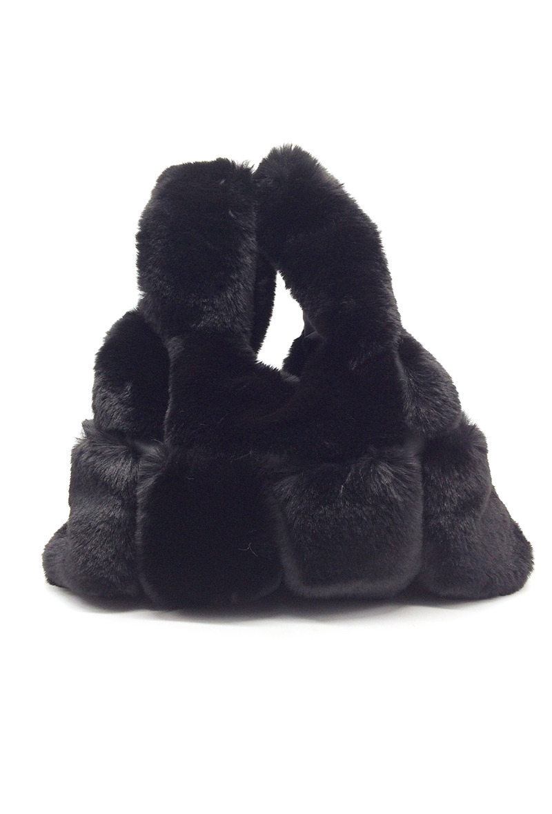 Wholesaler By Oceane - FAKE RABBIT FUR SHOPPING BAG