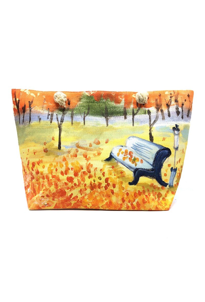 Grossiste By Oceane - SAC DE PLAGE AVEC UNE IMAGE PEINTE À LA MAIN D'UN PARC EN AUTOMNE
