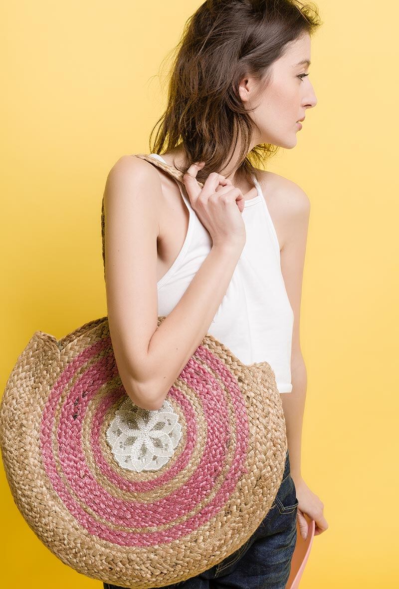 Wholesaler By Oceane - BIG SHOULDER BAG HANDMADE WITH JUTE