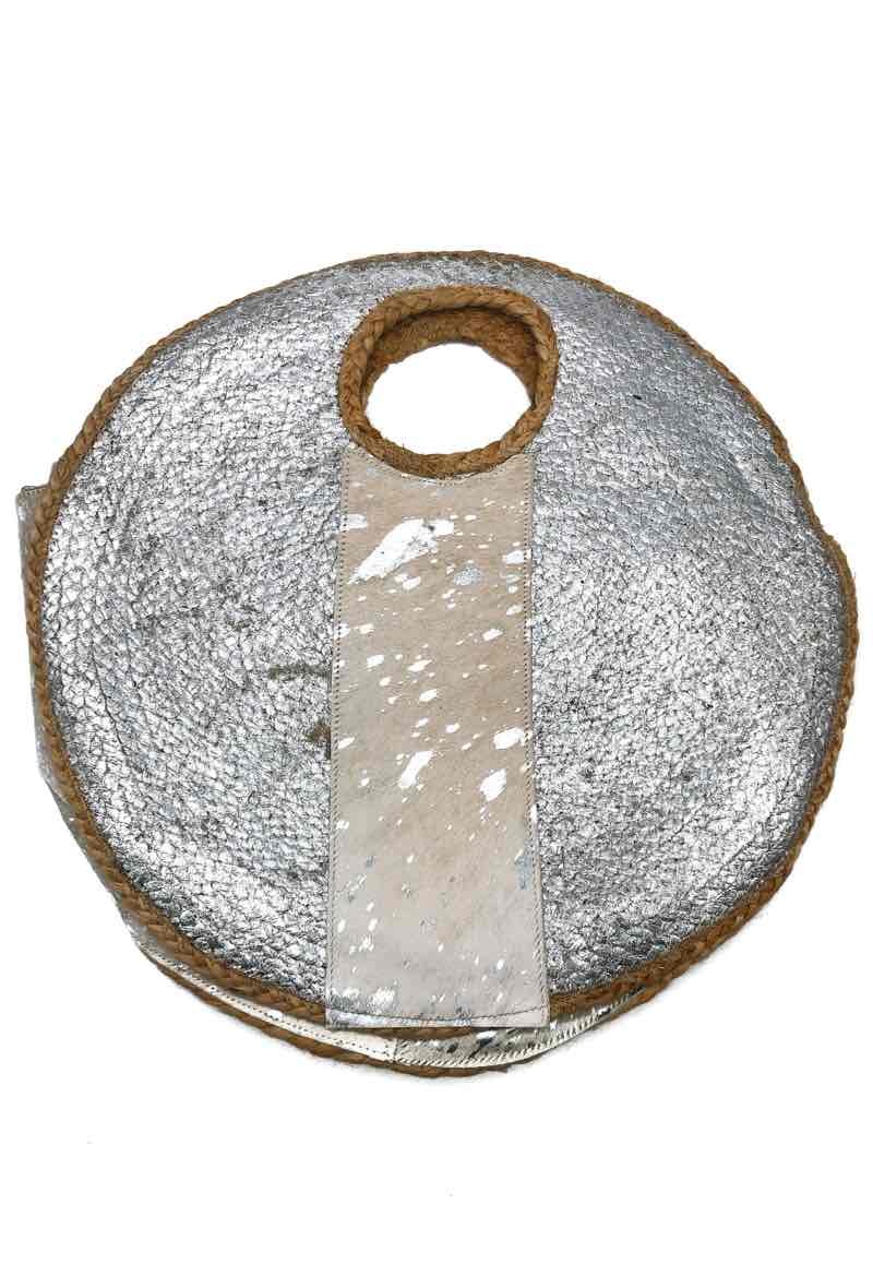 Grossiste By Oceane - GRAND SAC ROND EN FOIL PRINT FABRIQUÉ À LA MAIN