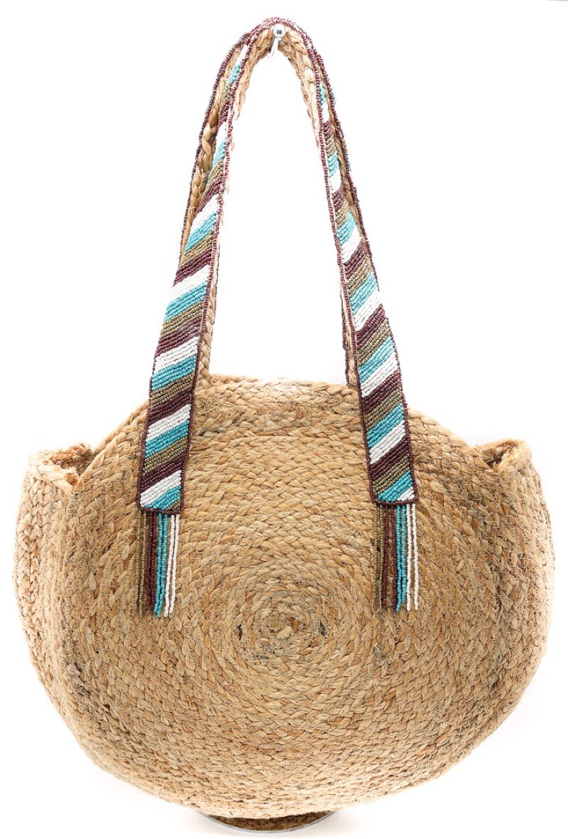 Wholesaler By Oceane - CIRCULAR WEAVED ROUND SHOULDER BAG