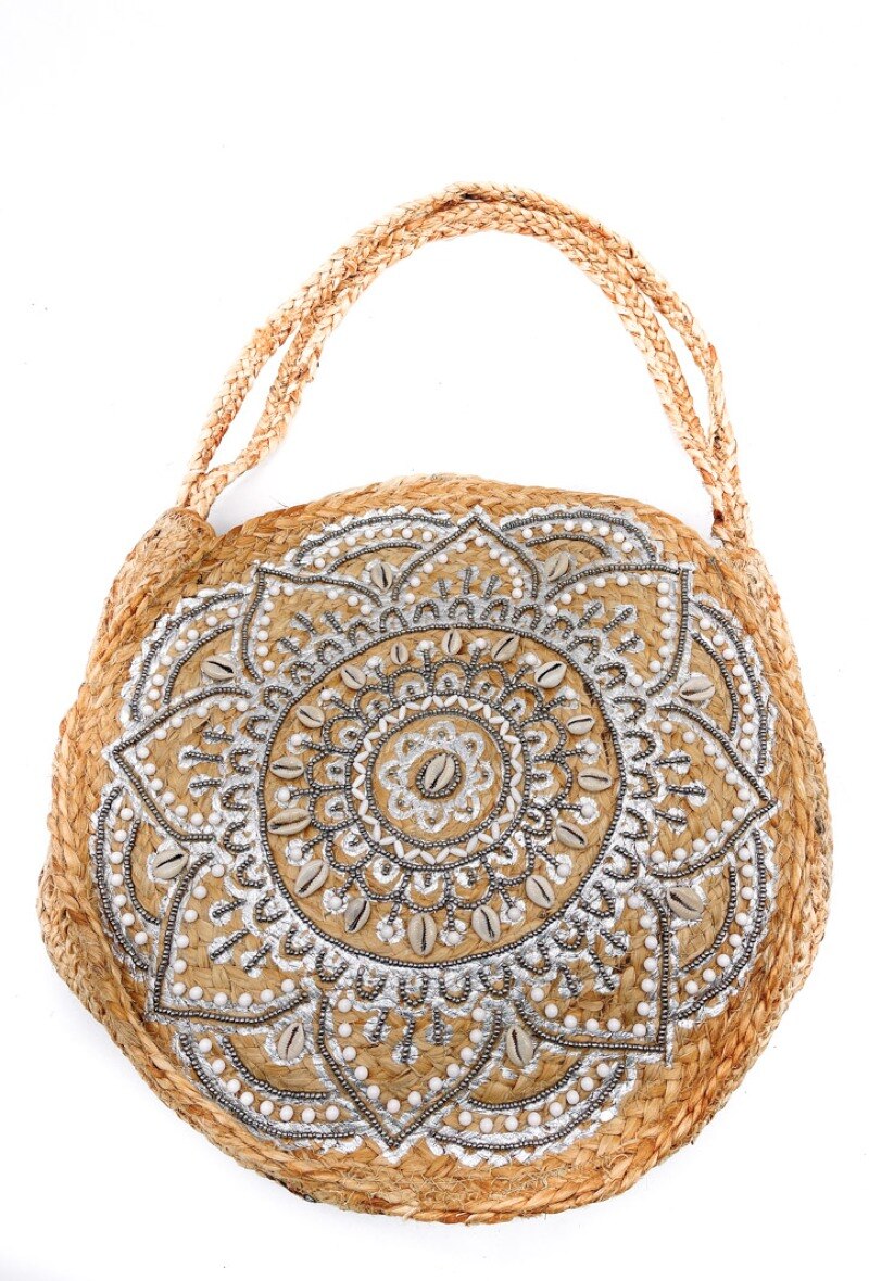Wholesaler By Oceane - CIRCULAR WEAVED ROUND SHOULDER BAG