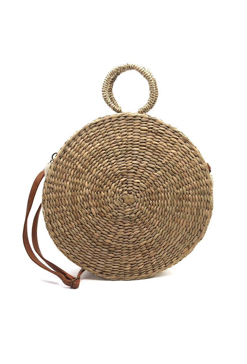 Wholesaler By Oceane - ROUND HANDBAG HAND WEAVED WITH STRAW