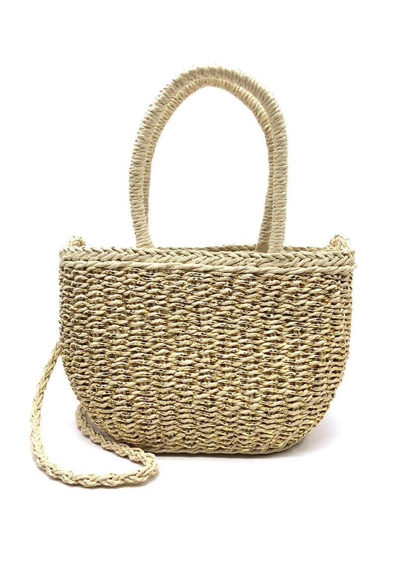 Wholesaler By Oceane - HAND WEAVED MEDIUM SIZE BASKET BAG