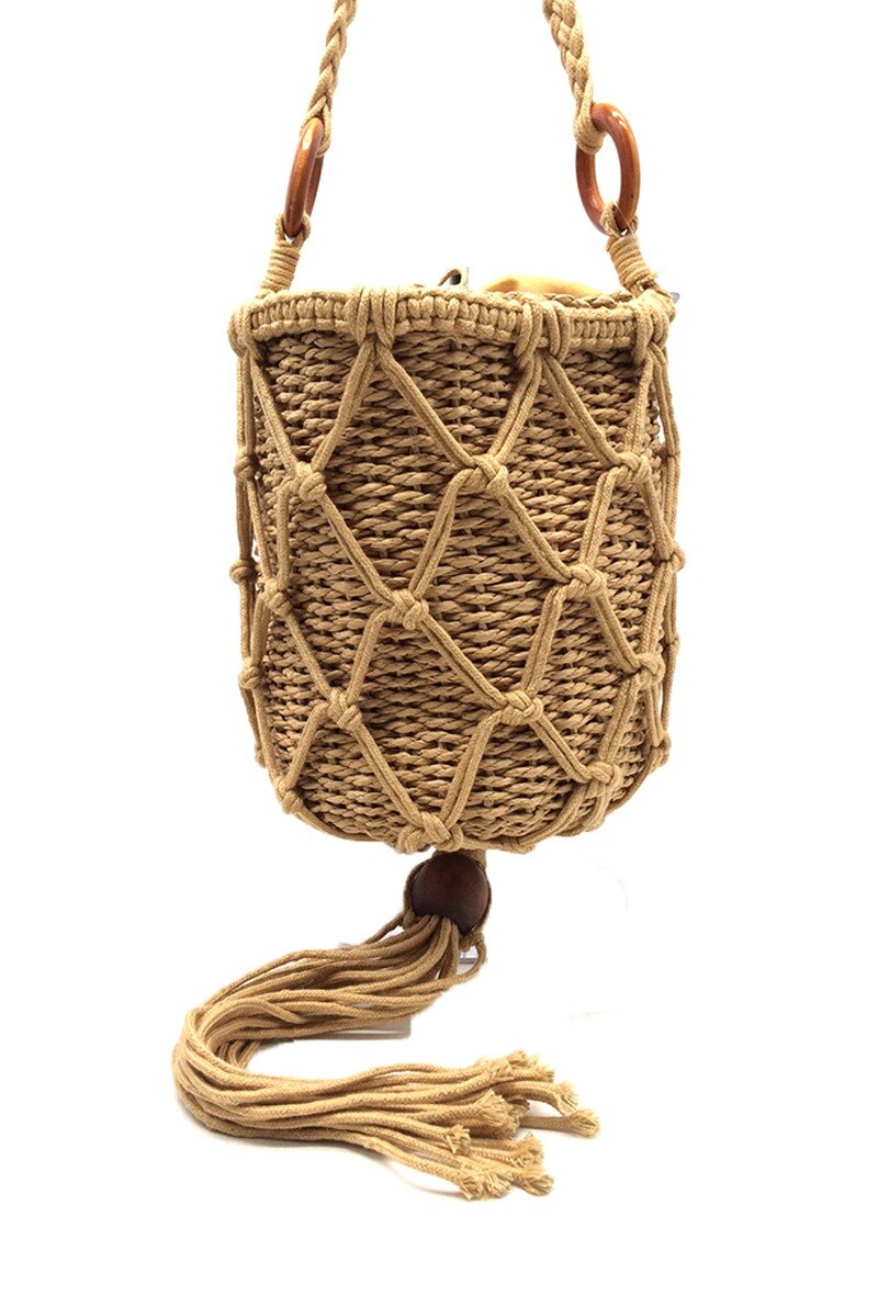 Wholesaler By Oceane - CYLINDER NET BAG WITH DRAW STRING INNER