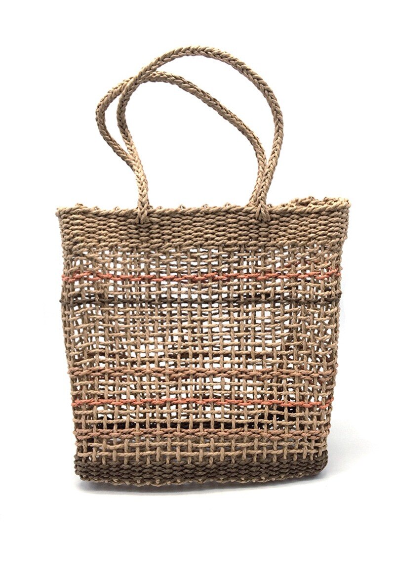 Wholesaler By Oceane - HAND WEAVED BIG RECTANGULAR SHOULDER BAG