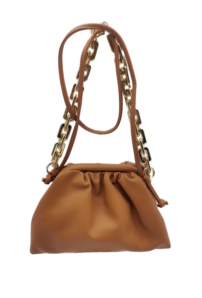 Wholesaler By Oceane - 2 WAY SHOULDER HANDBAG. BIG CHAIN SHOULDER STRAP