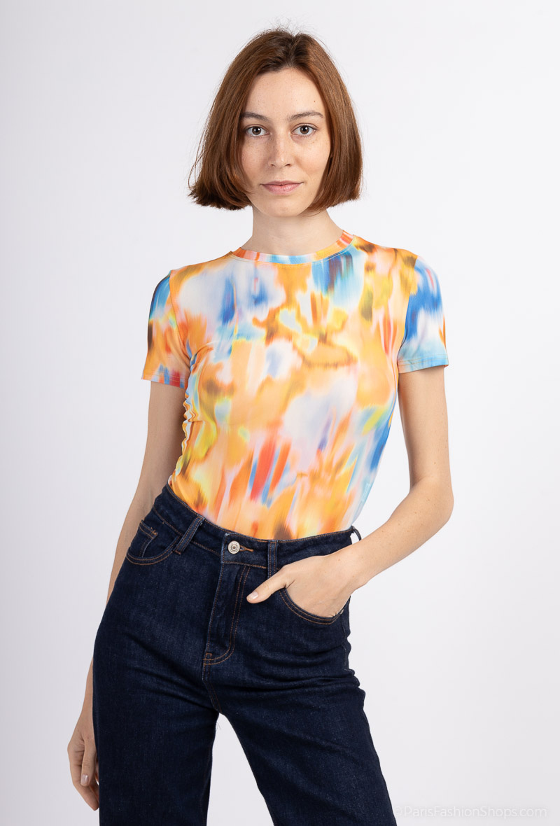 Grossiste By Swan - Body en mesh imprimé