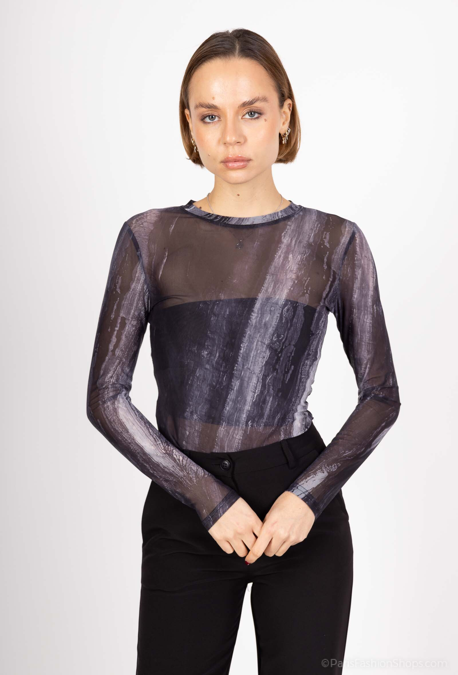 Wholesaler By Swan - Printed mesh bodysuit