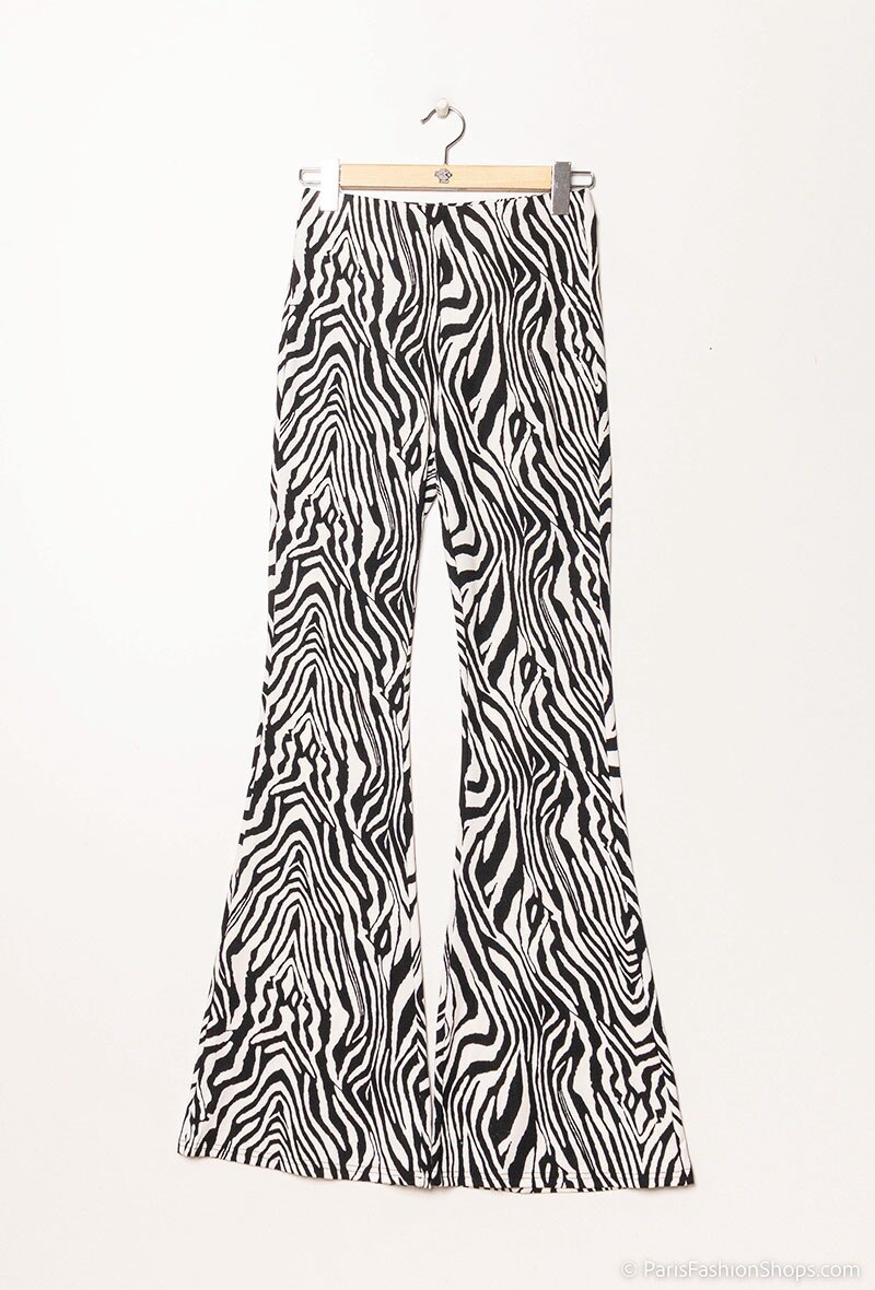 Wholesaler By Swan - Zebra print flared pants