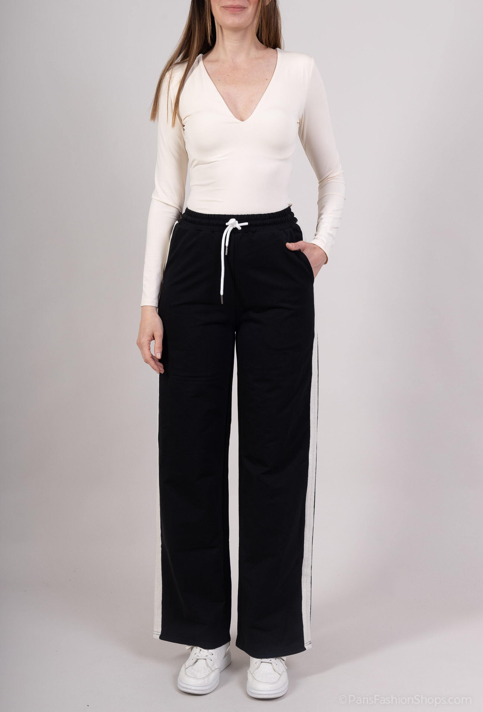 Pantalon de jogging féminin, coton doux 90% et élasthanne 10%, idéal pour le printemps/été, importé.