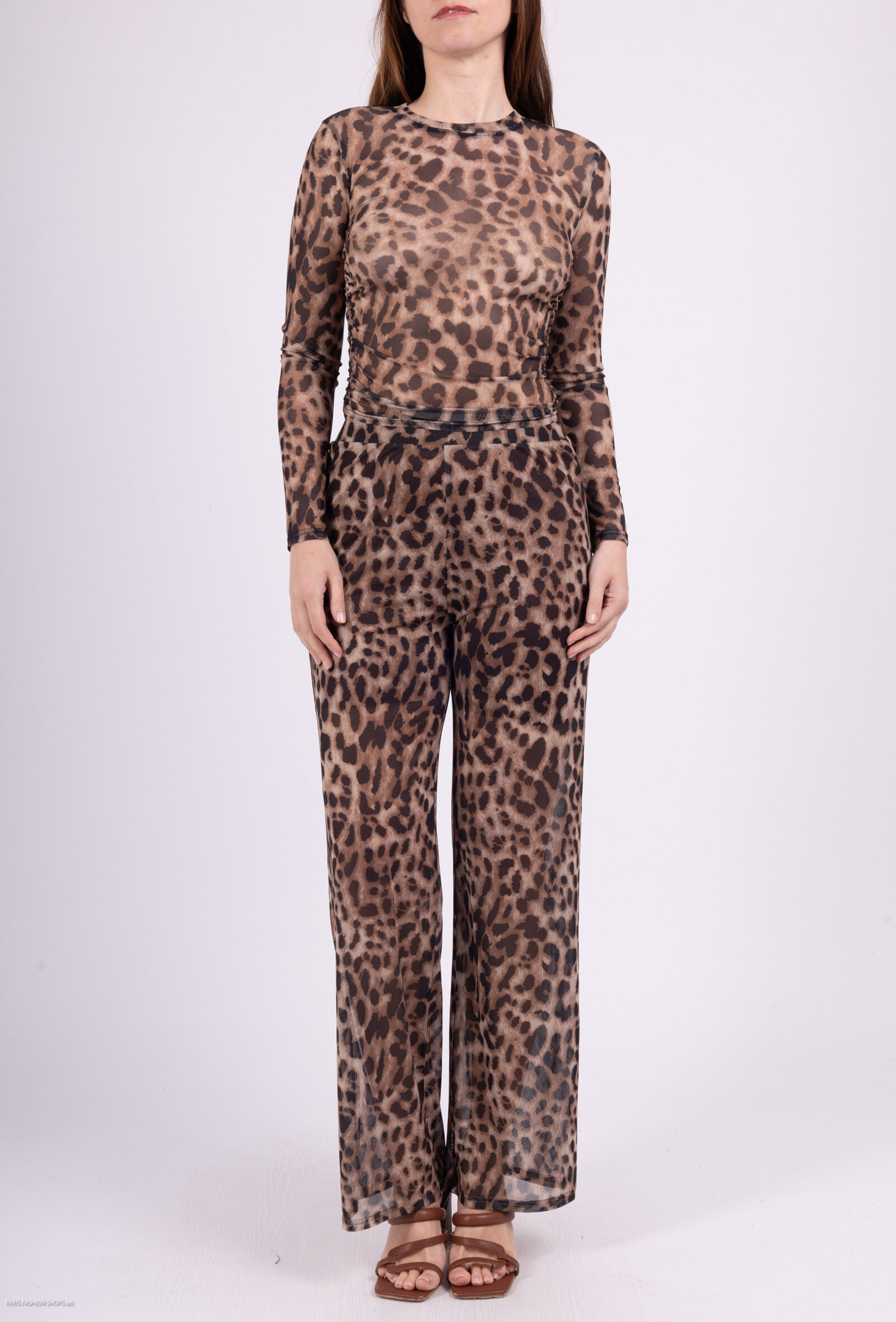Wholesaler By Swan - Top in leopard mesh