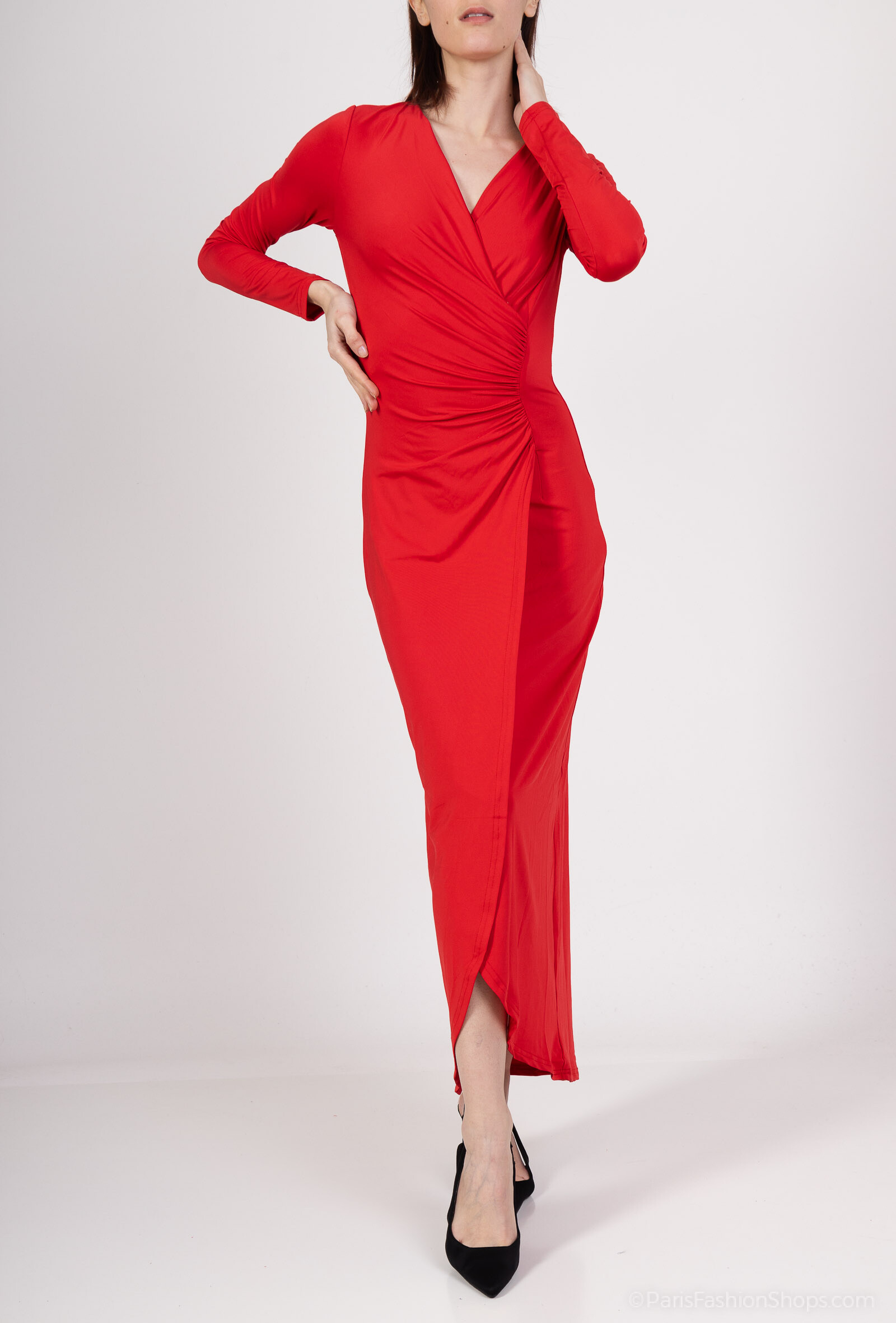 Wholesaler By Swan - Asymmetrical dress long sleeves