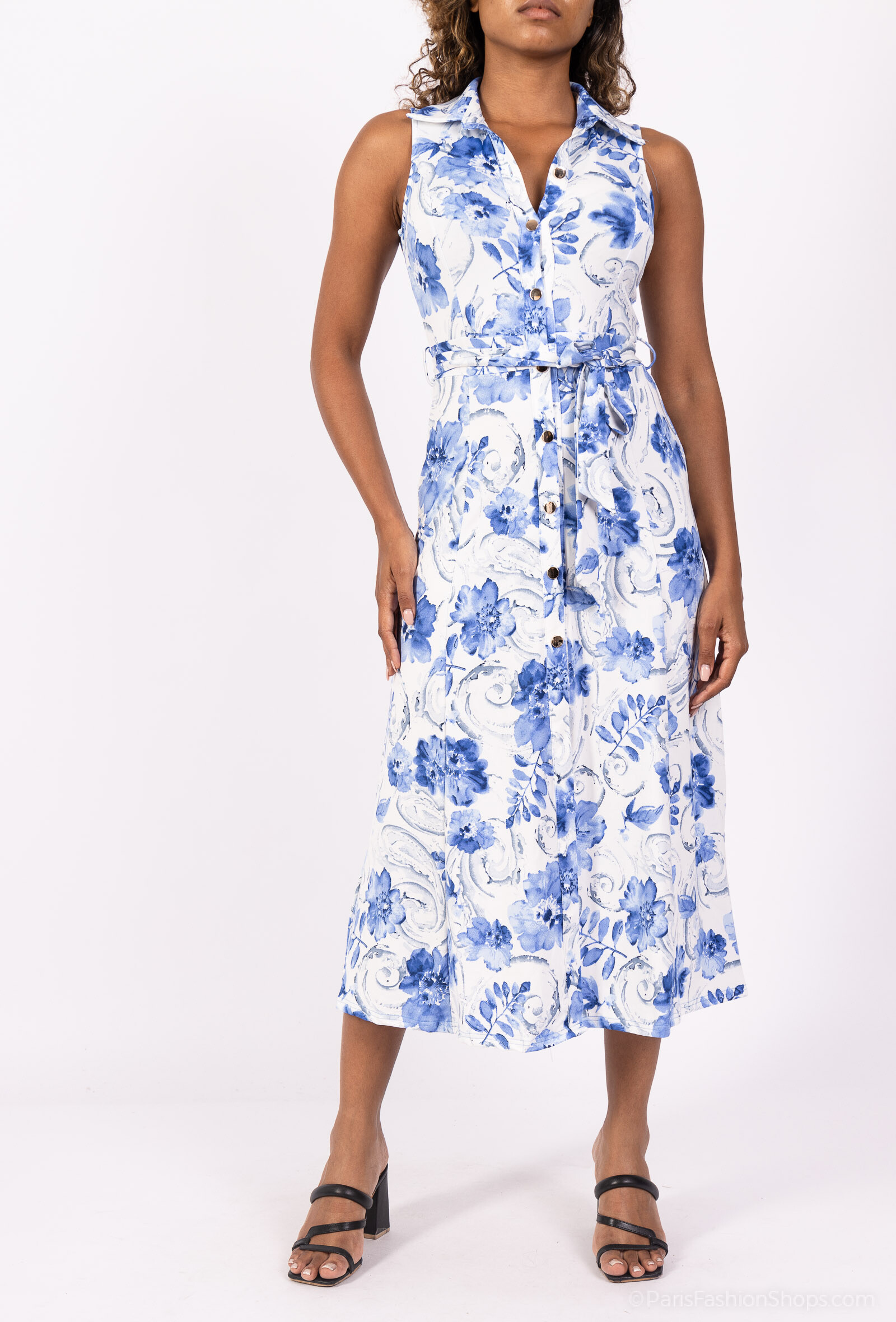 Wholesaler By Swan - Sleeveless printed dress