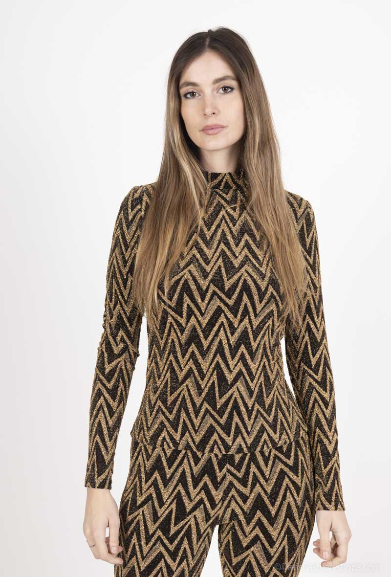 Wholesaler By Swan - Printed lurex dress