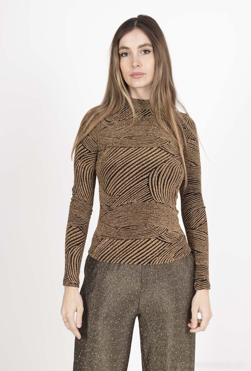 Wholesaler By Swan - Printed lurex dress