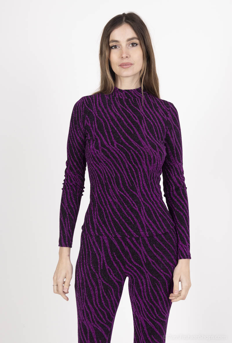 Wholesaler By Swan - Printed lurex dress