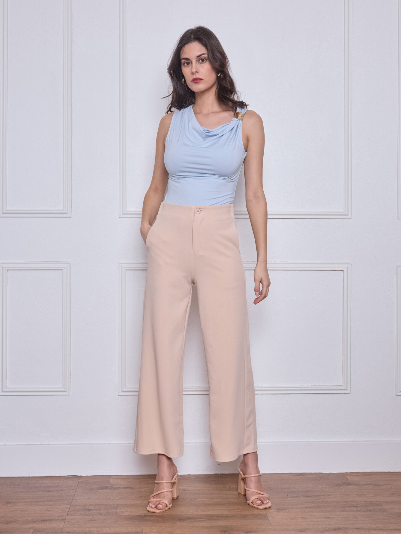 Wholesaler By Swan - Asymmetrical top with golden buckle