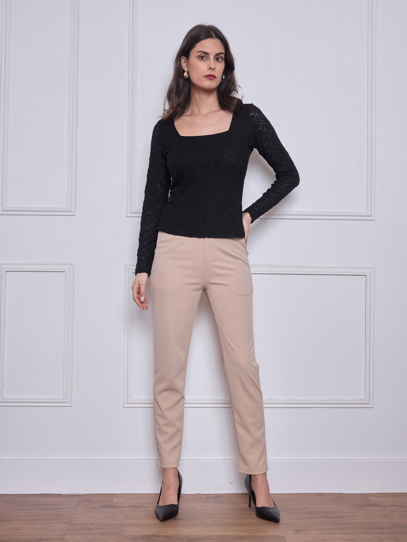 Grossiste By Swan - Top dentelle col carré