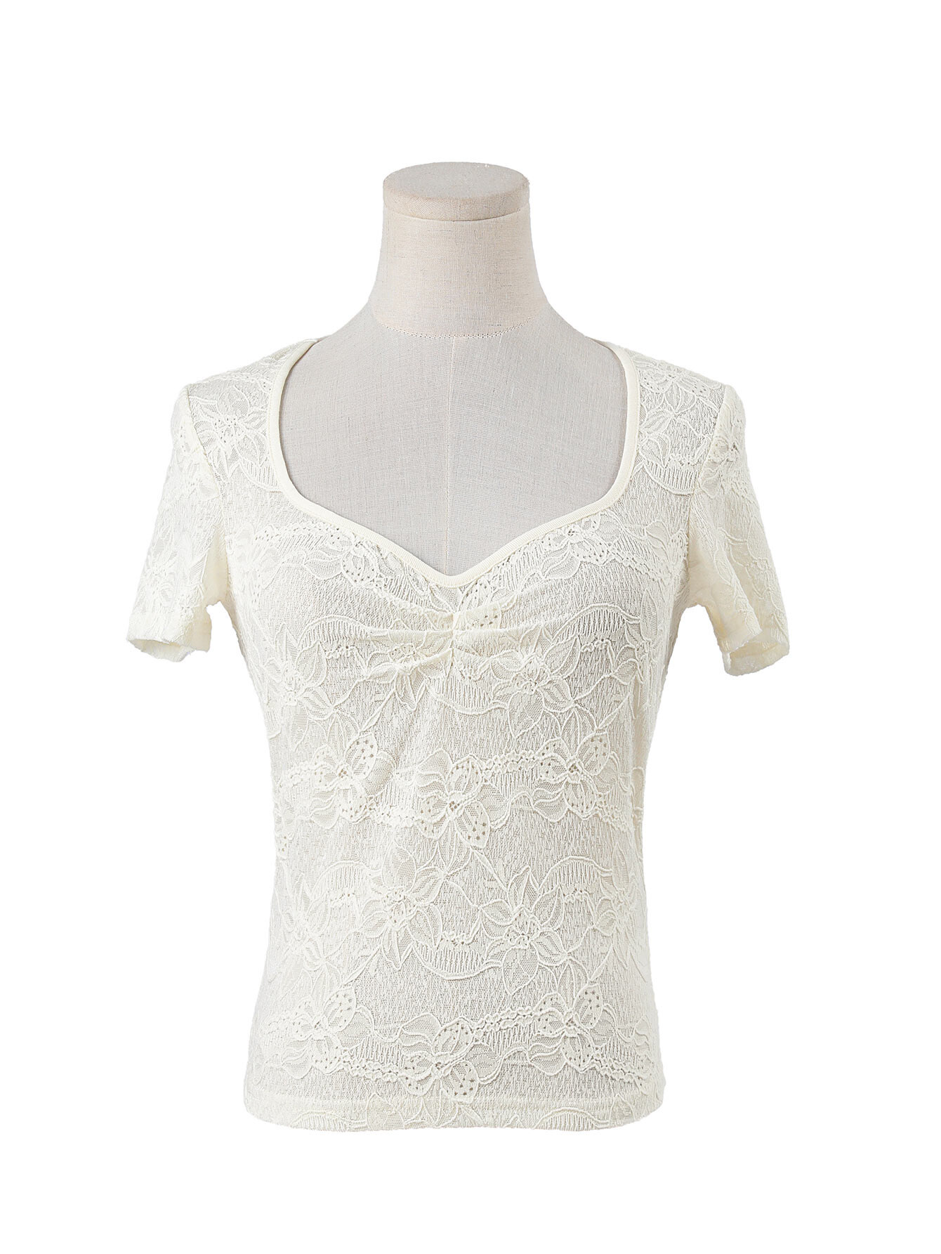 Mayorista By Swan - Top de encaje de manga corta