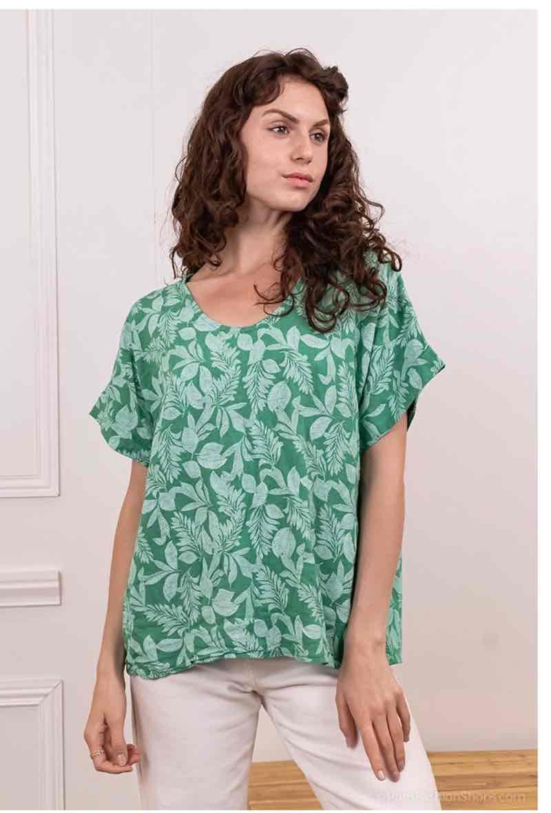 Grossiste C'Belle - Blouse à imprimé tropical
