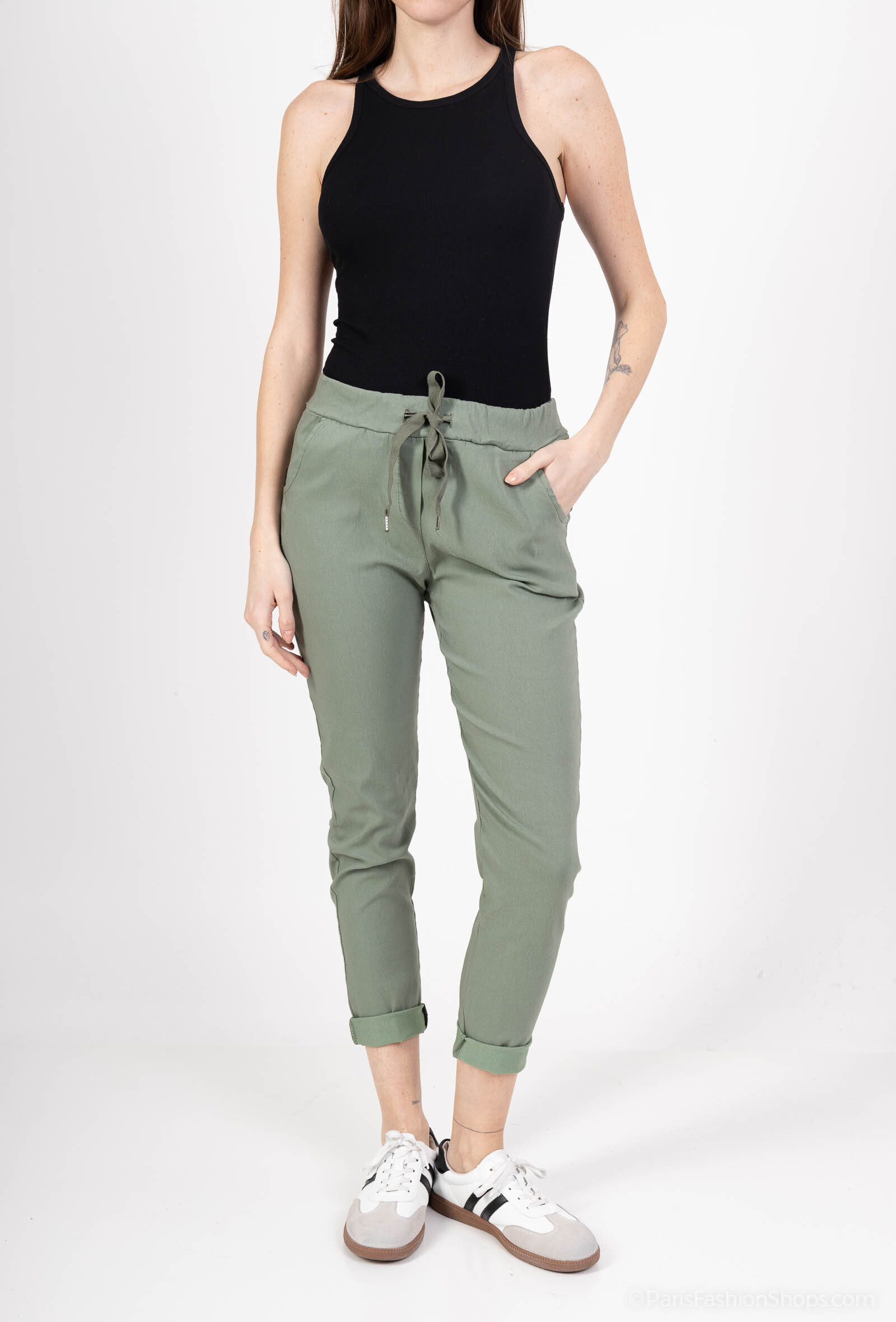 Grossiste C'Belle - Pantalon uni avec 2 poches à l'avant