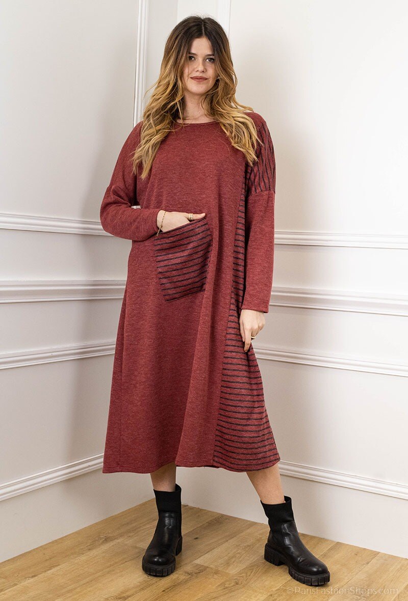 Grossiste C'Belle - Robe pull en maille