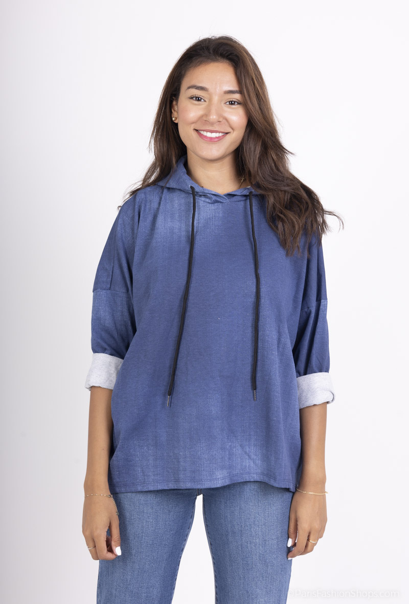 Grossiste C'Belle - Sweat imprimé jeans