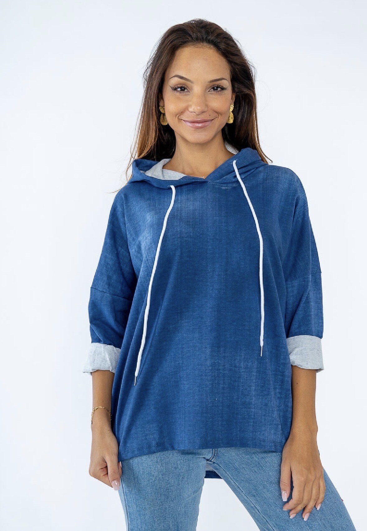 Grossiste C'Belle - SWEAT A CAPUCHE IMPRIME