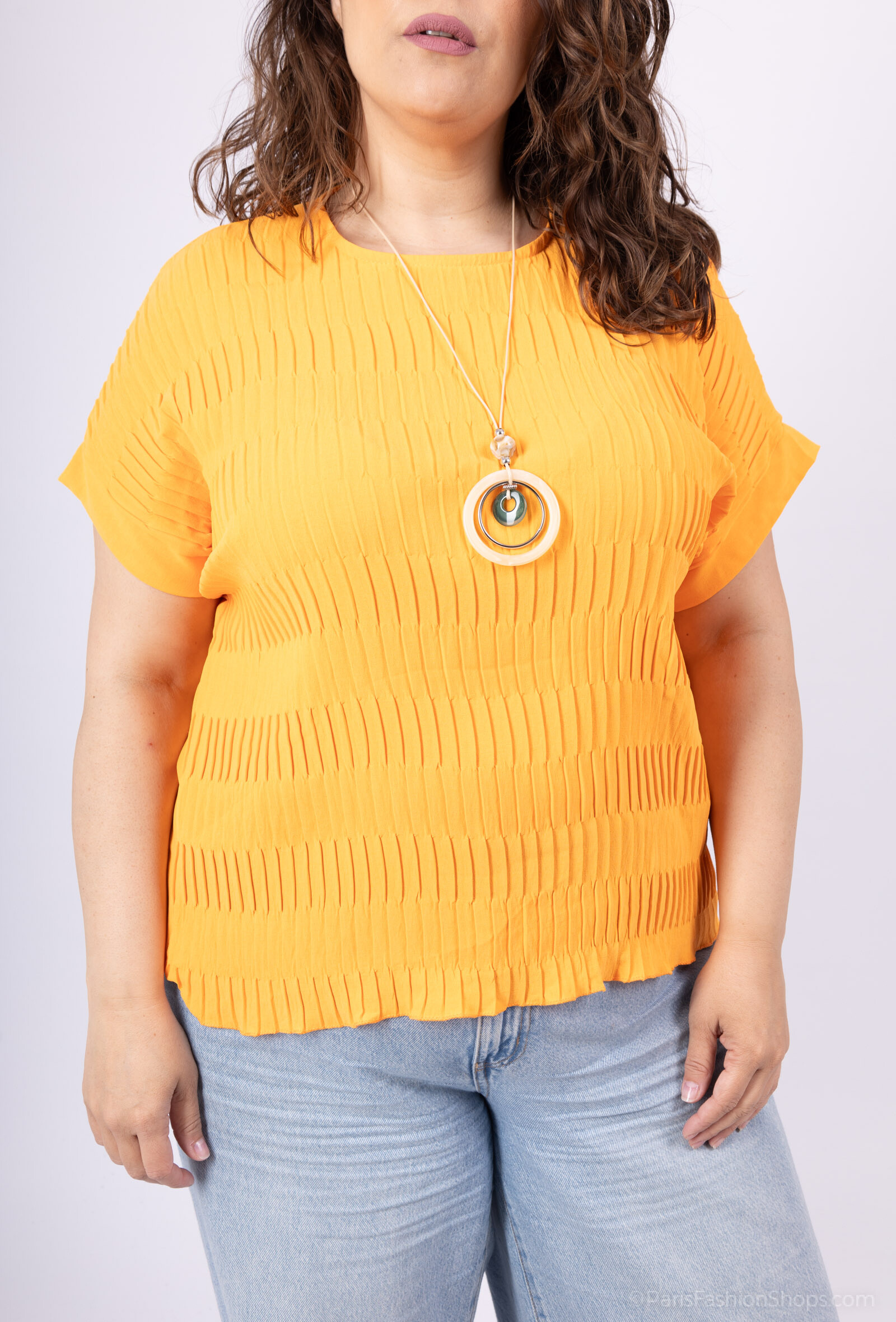Mayorista C'Belle - Camiseta de manga corta con collar