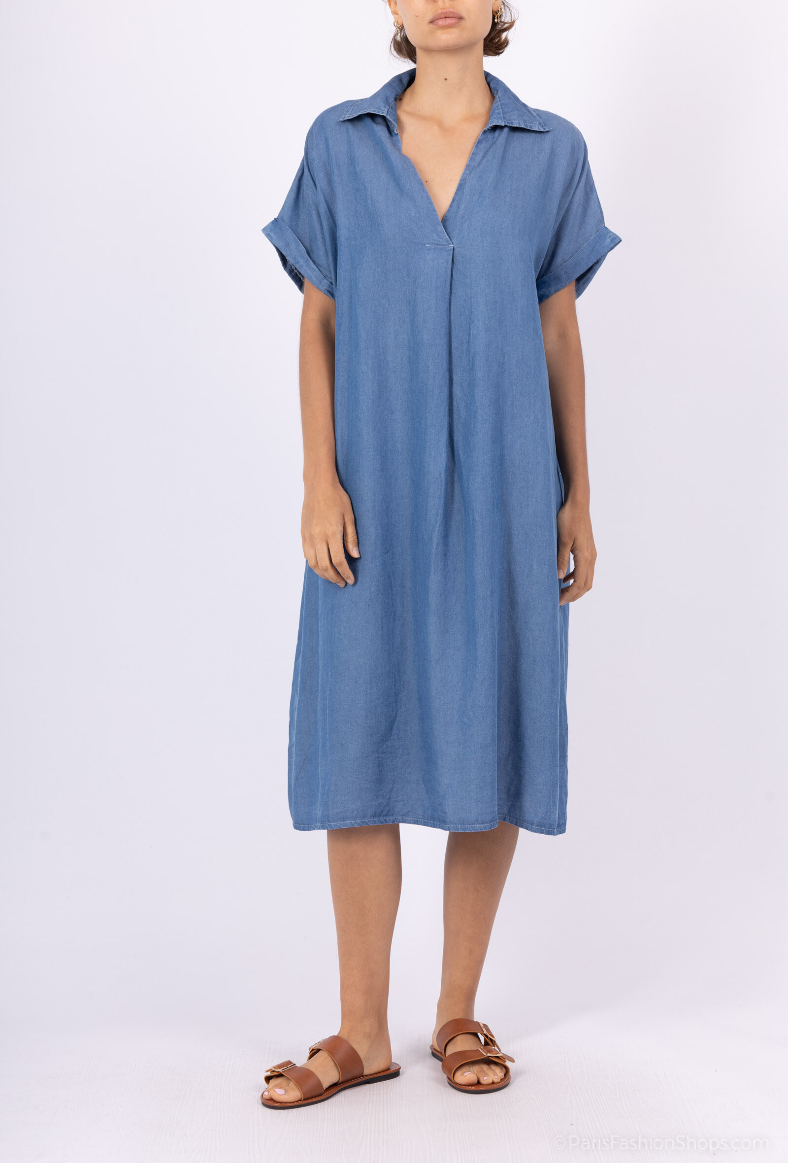 Grossiste C'Belle - Chemise imprimé jeans