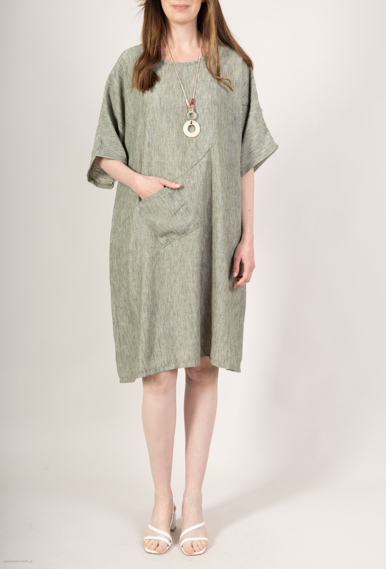 Wholesaler C'Belle - Tunic united with necklace and a pocket in the front
