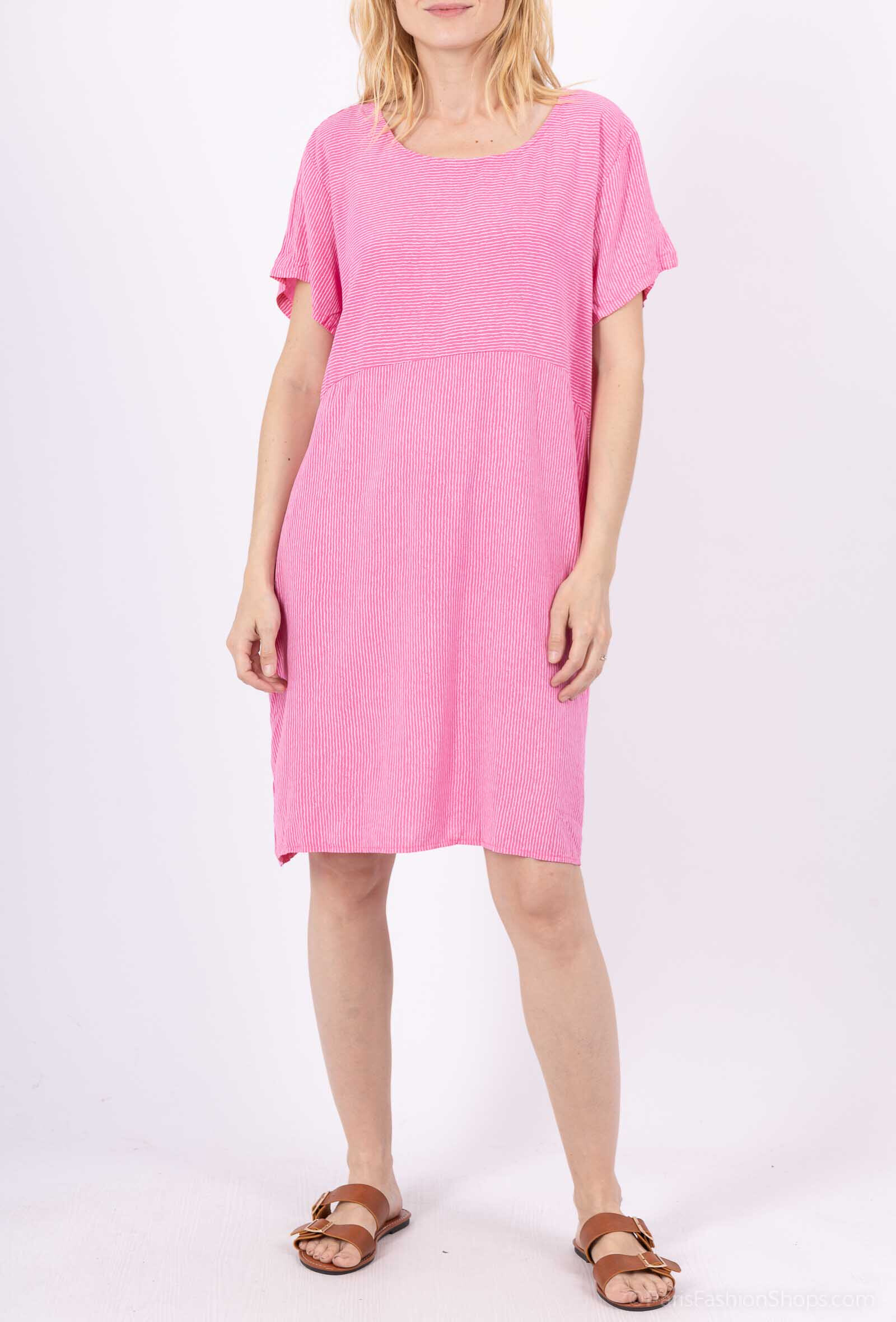 Wholesaler C'Belle - Short sleeve striped print tunic