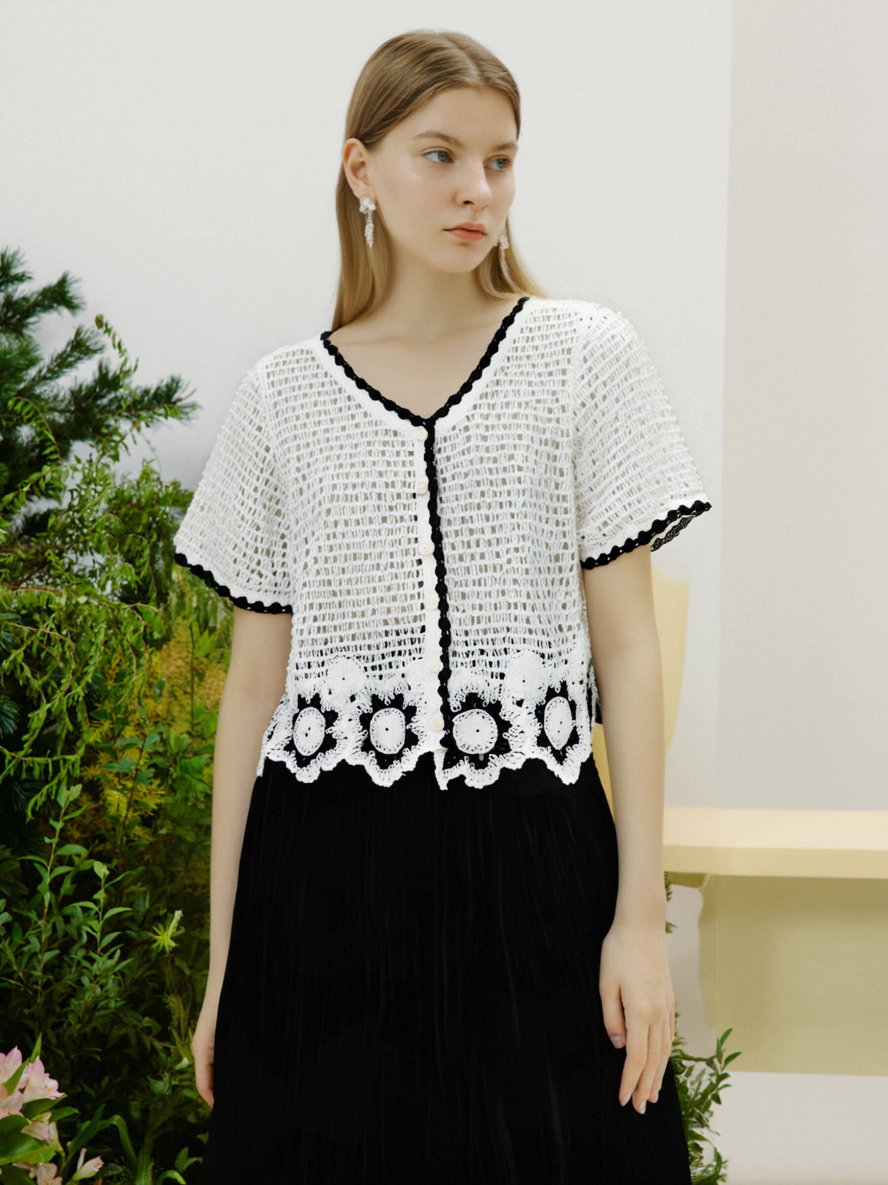 Wholesaler C.CONSTANTIA - Lace vest 3/4 sleeve